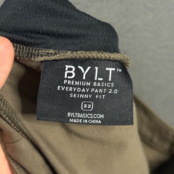 BYLT Pants Mens 32x28 Brown Everyday Jogger Skinny Fit Stretch Travel - Picture 4 of 15